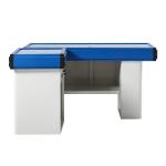 Width 550-1200mm Supermarket Checkout Counter Stainless Steel Table Retail Check