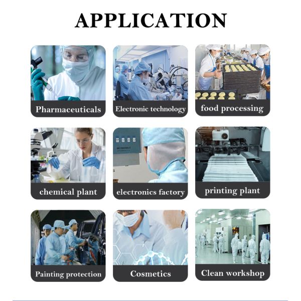 Anti-Static ESD Cleanroom Coverall with Adjustable Waist and Zipper Fasten for Surface Resistance 106-107Ohm