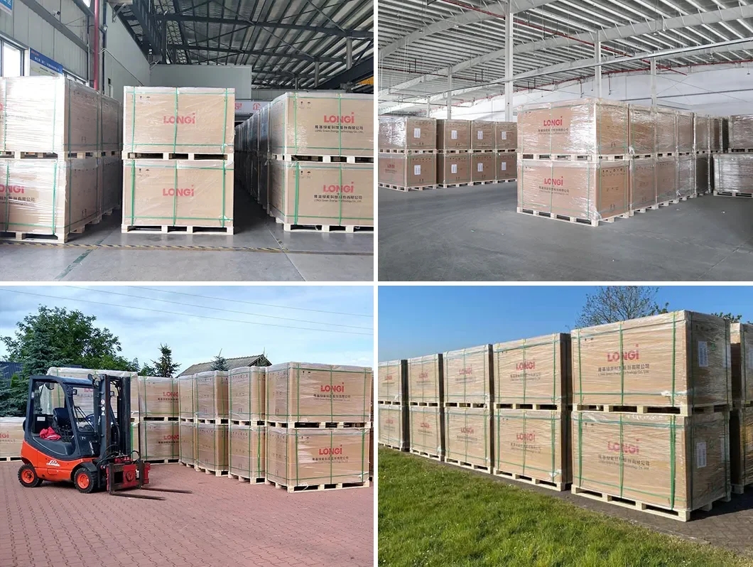 Single Glass A Grade PV Panel Solar For Solar Plant Tech Longi Himo X6 Solar Power Panel