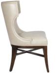 High back Solid beech wood White pu/leather upholstery dining chairs,wing chair,