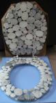 cobblestone design polyresin toilet seat,18'european size,17",19"US STANDARD