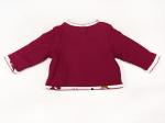 Coton Fleece Solid Red Baby Girl Coats Lining Warm Snap Button