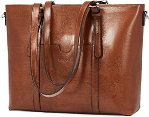 Wholesale Vintage Womens Leather Messenger Bag 15.6 Inch Laptop Tote Bag from china suppliers