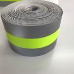 Sew On Warning Reflective Tape Yellow Silver Flame Retardant For Safety Vest