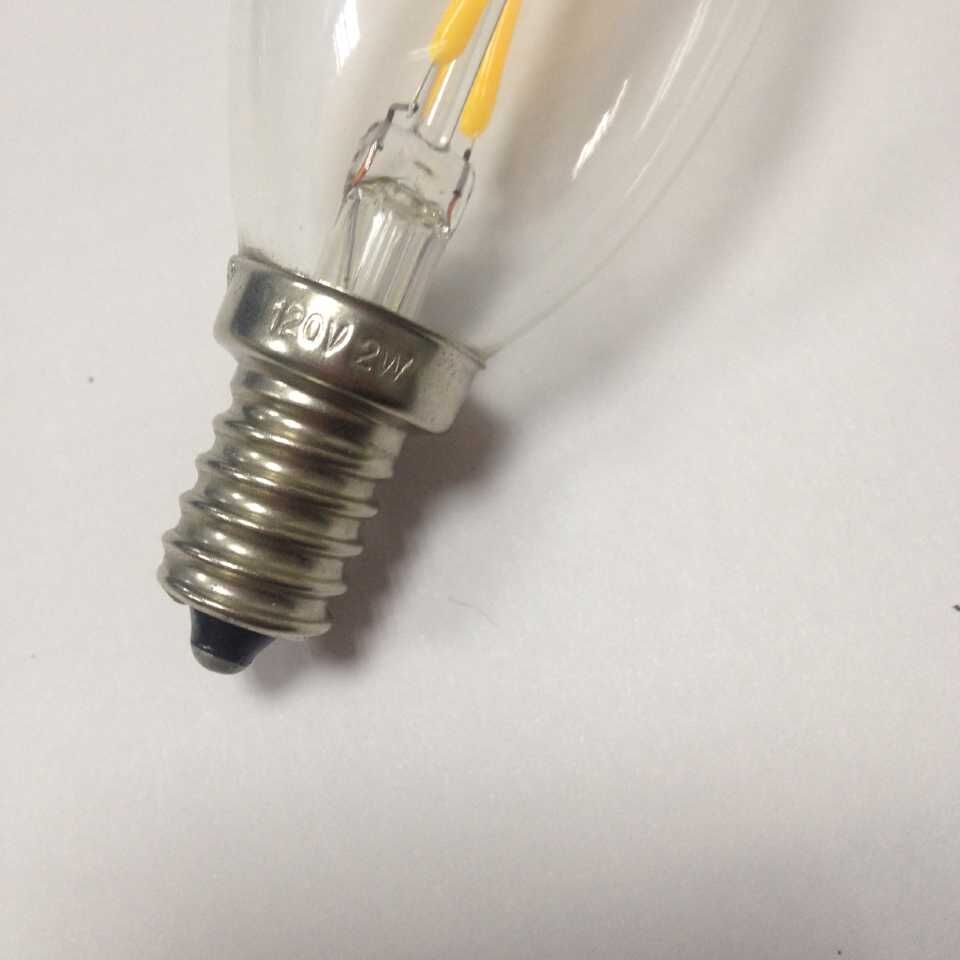 FILAMENT E12 led chandlier light bulbs candle lamp C35 2700K CIR80 2 YEARS WARRATNY UL
