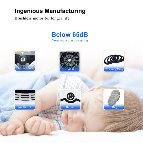 Ultra Thin Edge Detection Glass Cleaning Robot 80W 240v Water Jet Vacuum Cleaner