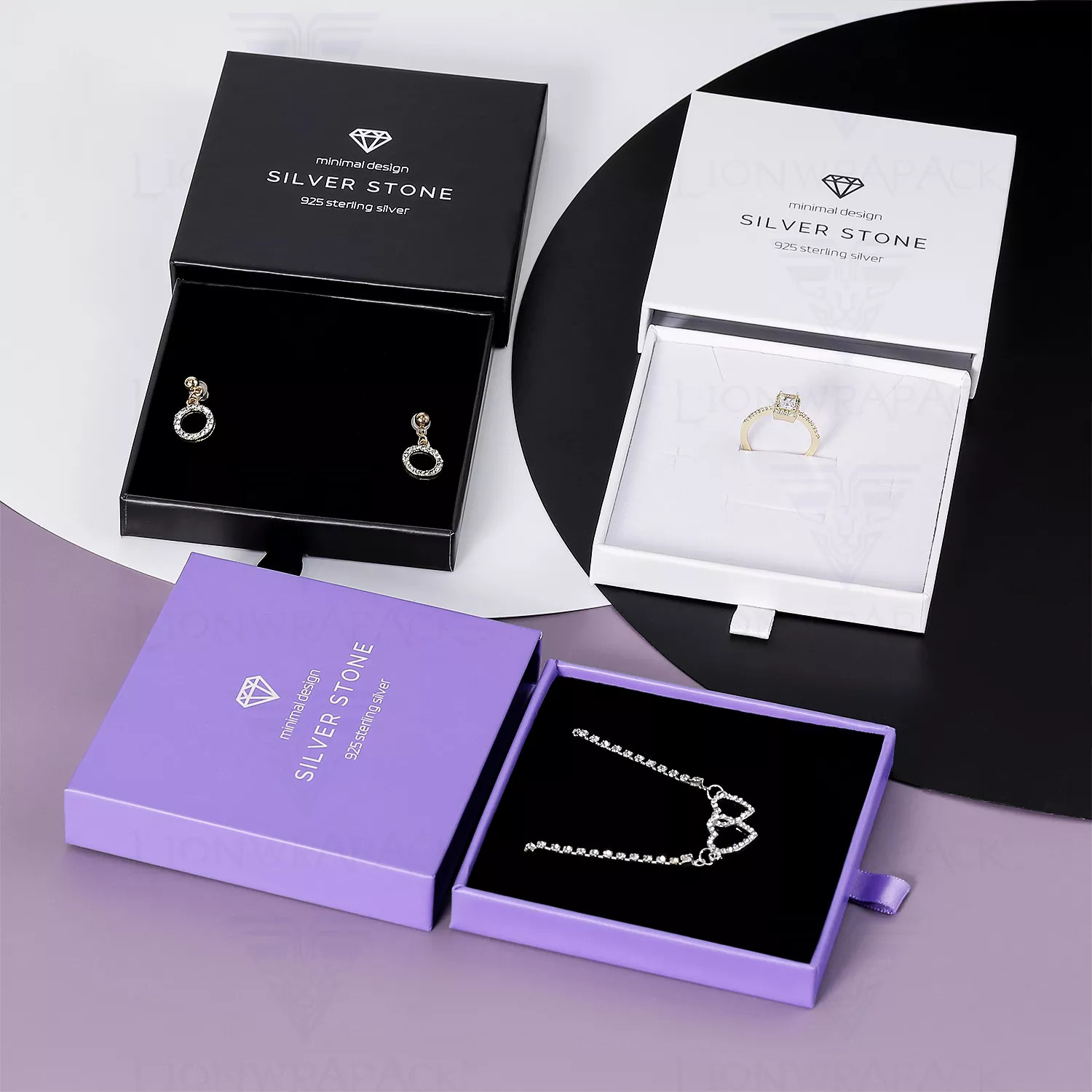 Book Shape Paper Jewellery Packaging Ring Crystal Necklaces Bracelet Kraft Box