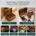 12 Inch Stash Box Recyclable Wooden Keepsake Box Gift Tray Storage Box