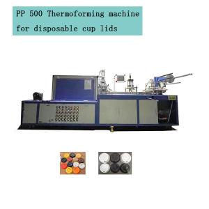 China Used Automatic Plastic Cup Thermoforming Machine Disposable Pet PS Cup Cover Machine on sale