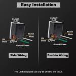 QC3.0 PD3.0 Fast Charing USB C PD Socket 125V AC 60Hz