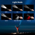 Safety LED Work Flashlight Rechargeable For Camping Hiking Outdoor Activities