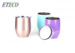 12 Oz Rose Gold Stainless Steel Tumbler , Insulated Stemless Wine Glass