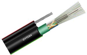 Wholesale SM 48 Cores 8 Figure PBT Self Supporting Fiber Optic Cable Aluminum Armored Wire from china suppliers