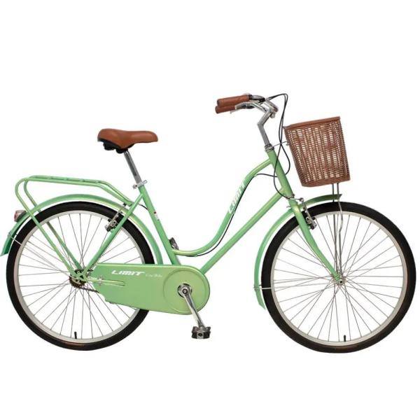 24/26 Inch Adult Vintage Ladies Bike With Basket Single Speed Classic Bicycle