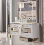 King Size Bedroom Sets Furniture Combo MDF Wardrobe Bed Side Table Dressing