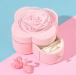 Clover Shape Eco Friendly Jewelry Boxes Four Leaf With Acrylic Transparent Cover