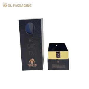 Wholesale Custom Printed Gold Foil Logo Wine Gift Box Packaging With Window Lid And Base Paper Box Factory from china suppliers
