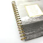 A4 Spiral Notebook Printing With Lined Pages Gold Foiled Logo