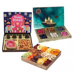 Wholesale Printed Decorative Wedding Gift Packing Boxes Diwali Dry Fruit Packing Box Empty from china suppliers