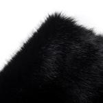 Color Fastness Grade 4-5 Black Faux Fur Fabric for Ladies' Pullovers and Winter
