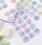 Custom Logo Decoration Used Self Adhesive Transparent Wax Seal Sticker