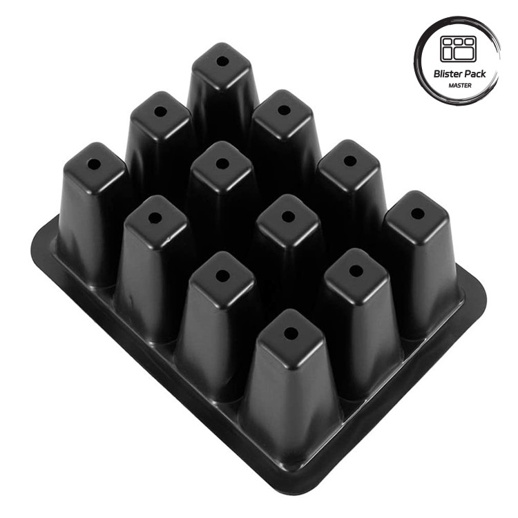 Multi Functional Indoor Garden Nursery Box Plastic Seedling Trays / 6 Cell Seedling Trays