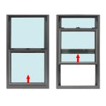 2mm Aluminum Vertical Sliding Window