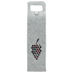 Custom Pattern Felt Wine Tote Bag Non Woven 750ml Wine Bottle Bag For Christmas
