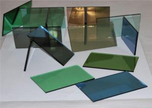 China F Green / Light Green Reflective Float Glass Saving Energy For Curtain Walls on sale