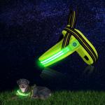 Double Fiber Nylon Mesh Flashing LED Dog Harness , Illuminated Dog Harness Vest