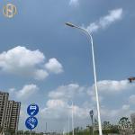 Steel Pole Manufacturer 12M Galvanized Street Light Pole Steel Single Arm pole