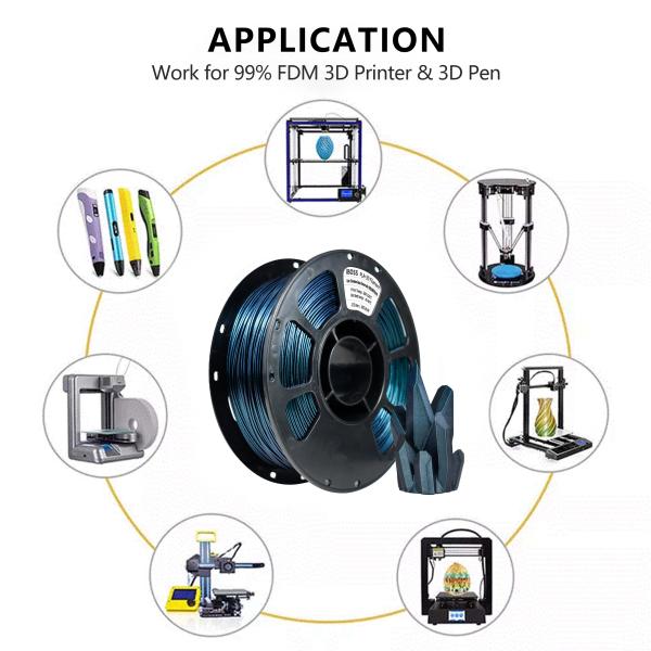 High Strength 3D Printing Filament 1000g Change Galaxy Titanium Alloy PLA+