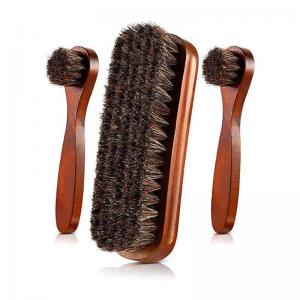 China Bristles Horsehair Wooden Shoe Brush Cleaning Polish on sale