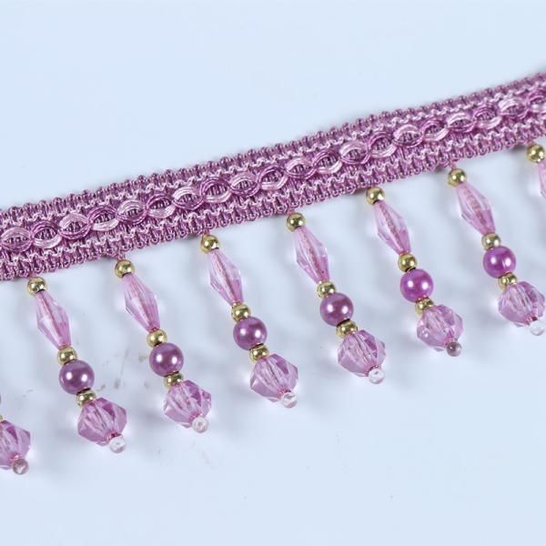 Handmade fashionable chain beads lace tassels fringes for curtain/sofa/pillow
