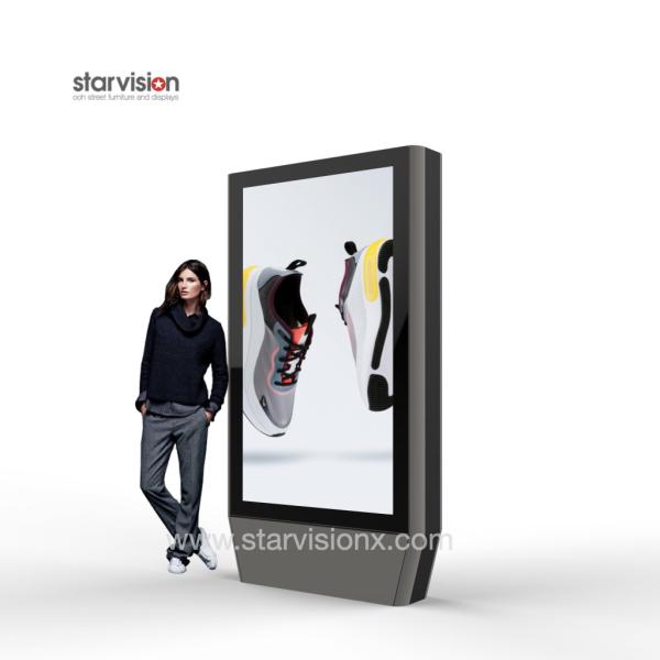 75 Inch Floor Standing LCD Outdoor Digital Totem Weather Proof For Public