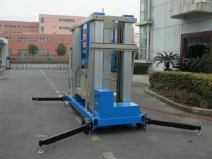 China 22 M Aluminum Alloy One Man Lift Motor Driven Blue For Window Cleaning on sale