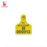 OEM Yellow TPU Cow Identification Tags , Smart Ear Tags For Cattle Laser Print