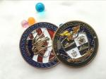 Soft enamel Die casting Printing double side brass coin souvenir, custom