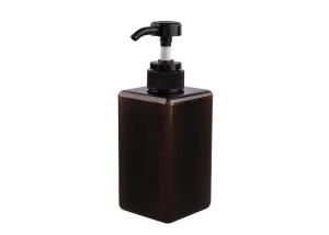 Wholesale Square Brown Cosmetic PETG Bottle 450ml Large Capacity Reusable from china suppliers