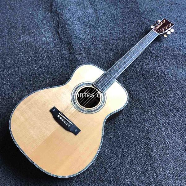 Custom Solid Cedar Top Real Abalone Classic Headstock Acoustic Guitar G00042c