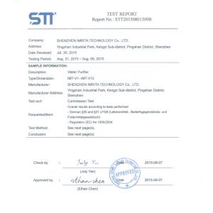 Shenzhen Imrita Technology Co., Ltd. Certifications