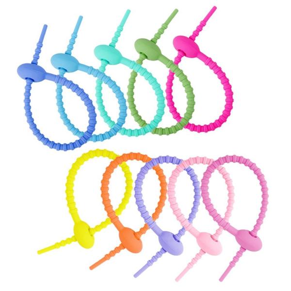 Reusable Silicone Cable Twist Ties Bread Tie Bag Sealing Clip Silicone