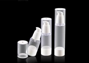 China Clear Plastic Airless Cosmetic Bottles Containers 15ml 30ml For Skincare on sale
