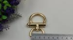 Fashion high quality zinc alloy light gold 25 mm metal spring snap hook for