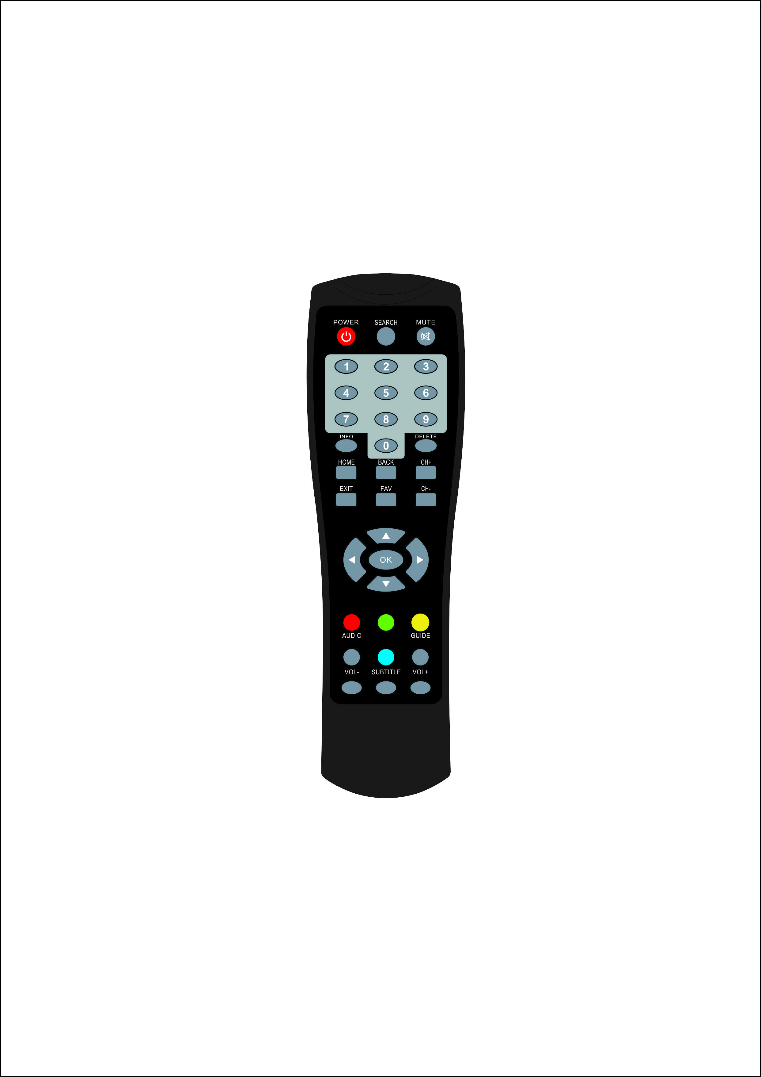 Customized Logo Smart TV Remote Control , IR Infrared Remote Multi - Frequency