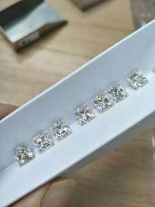 Wholesale High quality Moissanite DEF color 8mm3.0cts VVS clarity princess cut for engagement ring from china suppliers