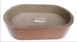 Wholesale Textured Corrugated Cat Scratcher , OEM Cardboard Scratching Box For Cats from china suppliers