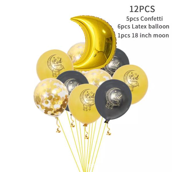 Eid Latex Balloon Set Ramadan Eid Decorations For Party Festival Gathering 12