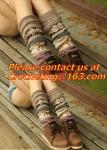 women deer snowflake jacquard knit boot socks wood feel casual wool acrylic,