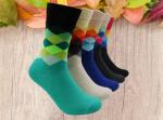 Cotton Colorful Funny Happy Trendy Socks Breathable Sox Stitching Pattern Casual
